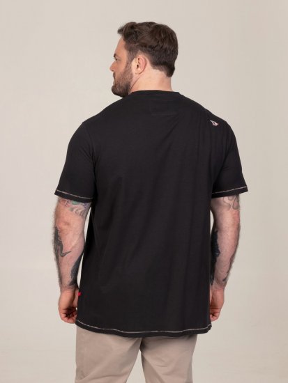 D555 Perkins Koszulka z nadrukiem Czarny - Koszulki - T-shirty meskie Duże Rozmiary - 2XL-14XL