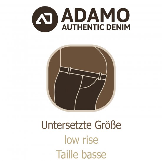 Adamo 5-Pocket Low Rise Jeans Medium Blue - Dżinsy & spodnie - Dżinsy i Spodnie - W40-W70