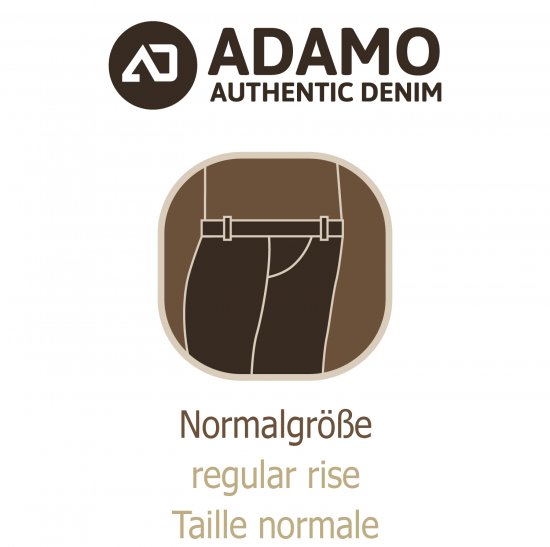 Adamo 5-Pocket Regular Rise Jeans Medium Blue - Dżinsy & spodnie - Dżinsy i Spodnie - W40-W70