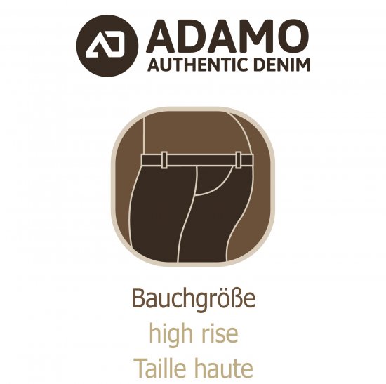 Adamo 5-Pocket High Rise Jeans Medium Blue - Dżinsy & spodnie - Dżinsy i Spodnie - W40-W70