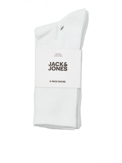 Jack & Jones Charles Skarpety tenisowe Biały 3-pack - Bielizna & stroje kąpielowe - Bielizna & Stroje kąpielowe 2XL-8XL