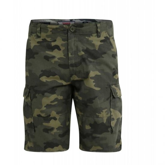 D555 Marty Camo Shorts Green - Szorty - Szorty W40-W60