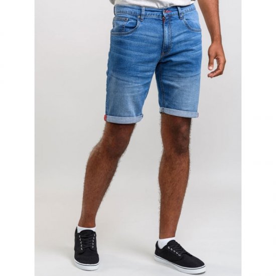 D555 Griffin Denim Shorts Stonewash - Szorty - Szorty W40-W60