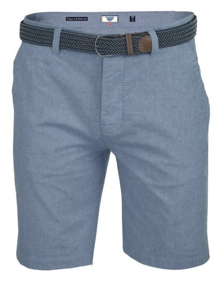 D555 Tiger Stretch Oxford Chino Shorts With Belt - Szorty - Szorty W40-W60