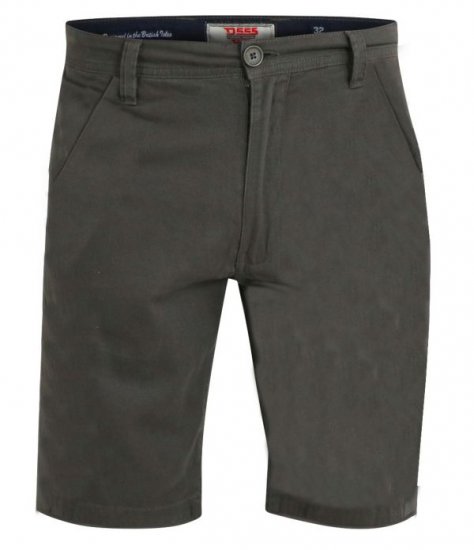 D555 Opala-2 Khaki Stretch Chino Shorts - Szorty - Szorty W40-W60