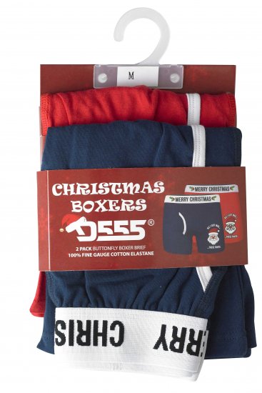 D555 Claus Christmas Boxers 2-pack - Bielizna & stroje kąpielowe - Bielizna & Stroje kąpielowe 2XL-8XL