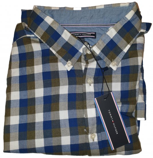 Tommy Hilfiger Gingham Twill Shirt Green - Szalona kwietniowa wyprzedaż Motley - 