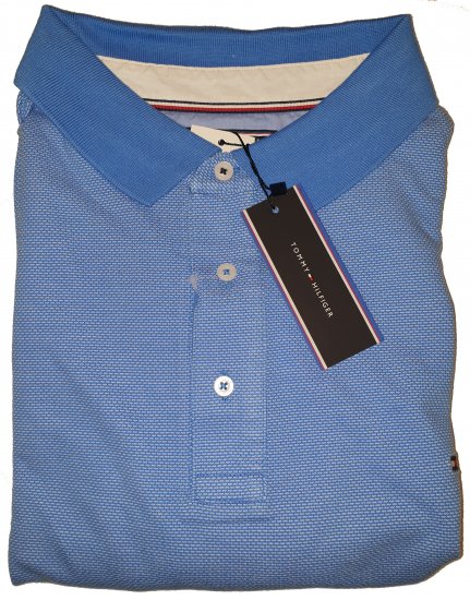 Tommy Hilfiger Jacquard Structure Polo Blue - Szalona kwietniowa wyprzedaż Motley - 