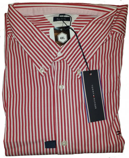 Tommy Hilfiger North Stripe Long Sleeve Shirt Red - Szalona kwietniowa wyprzedaż Motley - 