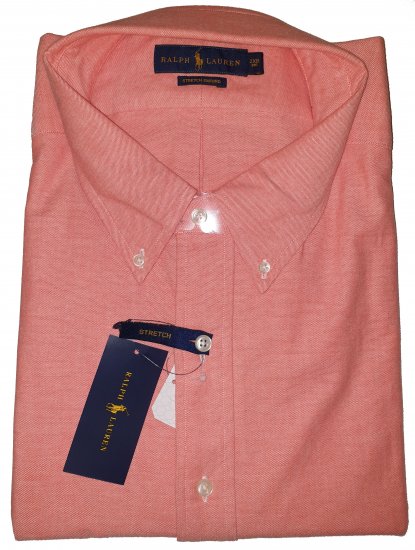 Ralph Lauren TC7E Long Sleeve Shirt Orange/White - Szalona kwietniowa wyprzedaż Motley - 
