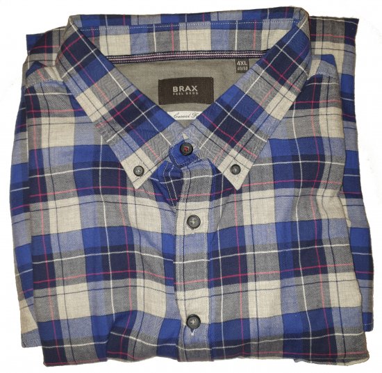 Brax 419030 Shirt Blue - Szalona kwietniowa wyprzedaż Motley - 