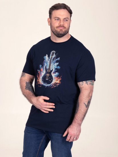 D555 Slater Koszulka z nadrukiem Granatowy - Koszulki - T-shirty meskie Duże Rozmiary - 2XL-14XL