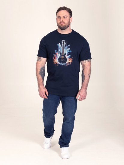 D555 Slater Koszulka z nadrukiem Granatowy - Koszulki - T-shirty meskie Duże Rozmiary - 2XL-14XL