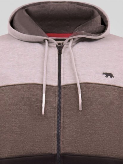 D555 Fitzgerald Zip Through Hoody With Cut & Sew Panels Czarny - Bluzy & bluzy z kapturem - Bluzy & Bluzy z kapturem 2XL-12XL
