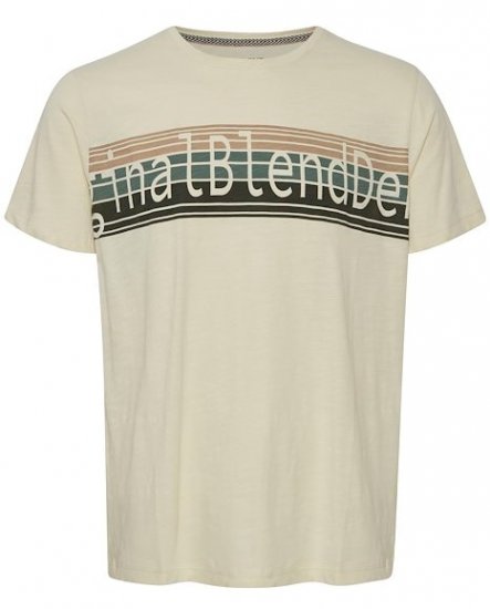Blend T-Shirt 4242 Cloud Cream - Koszulki - T-shirty meskie Duże Rozmiary - 2XL-14XL