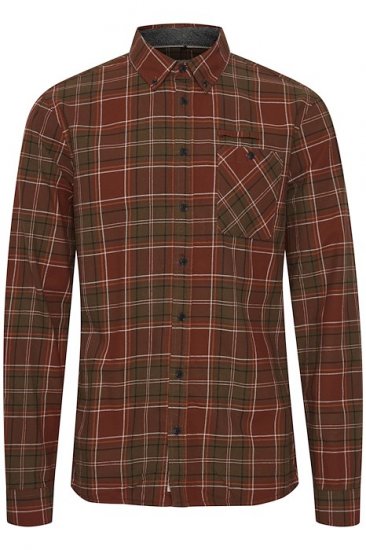 Blend Checked Long Sleeve Shirt 4324 Brown - Koszule - Koszule 2XL-10XL