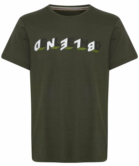 Blend 4795 T-Shirt Forest Night Green - Koszulki - T-shirty meskie Duże Rozmiary - 2XL-14XL