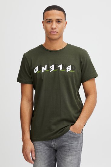 Blend 4795 T-Shirt Forest Night Green - Koszulki - T-shirty meskie Duże Rozmiary - 2XL-14XL