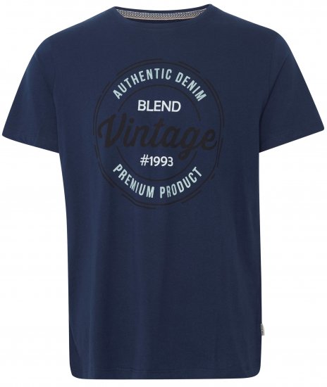 Blend 8411 T-Shirt Dress Blues - Koszulki - T-shirty meskie Duże Rozmiary - 2XL-14XL