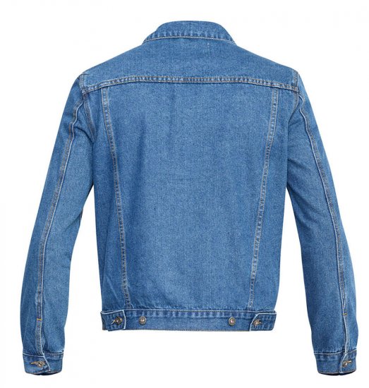 Duke Trucker Denim Jacket Blue - Kurtki Męskie Duże Rozmiary - Kurtki Duże rozmiary 2XL-8XL