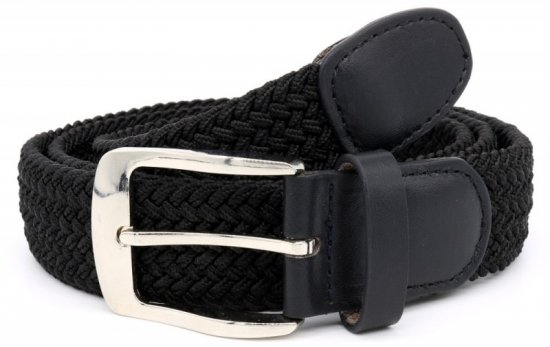 D555 Simon Braided Belt Black - Paski - Paski Duże Rozmiary - W40-W70/2XL-8XL