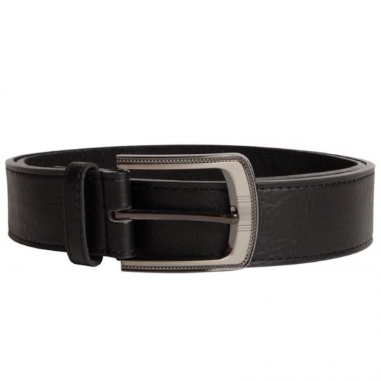 D555 Samuel Leather Belt Black, 4cm - Paski - Paski Duże Rozmiary - W40-W70/2XL-8XL