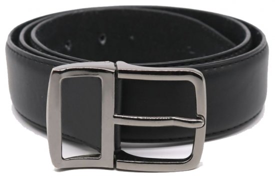 D555 Ashton Leather Belt Black, 3,5cm - Paski - Paski Duże Rozmiary - W40-W70/2XL-8XL