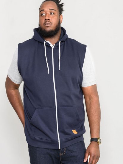 D555 Blake Sleeveless Hoodie Navy - Bluzy & bluzy z kapturem - Bluzy & Bluzy z kapturem 2XL-12XL