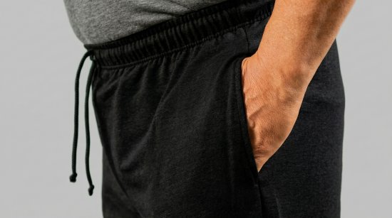 20 Nodi Grecale Stretch Fleece Cotton Sports Pants with Enzyme and Soft Touch Treatment Black - Dresy & spodenki dresowe - Dresy & Spodnie Dresowe 2XL-12XL