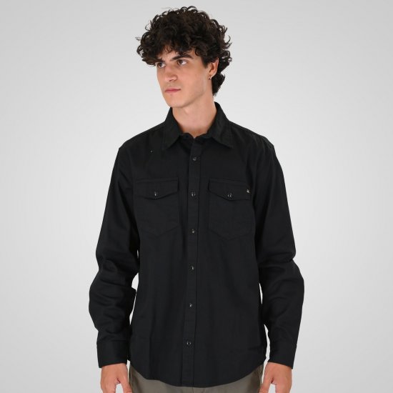 Double Outfitters GS-5126 Koszula na zatrzaski Czarny - Koszule - Koszule 2XL-10XL
