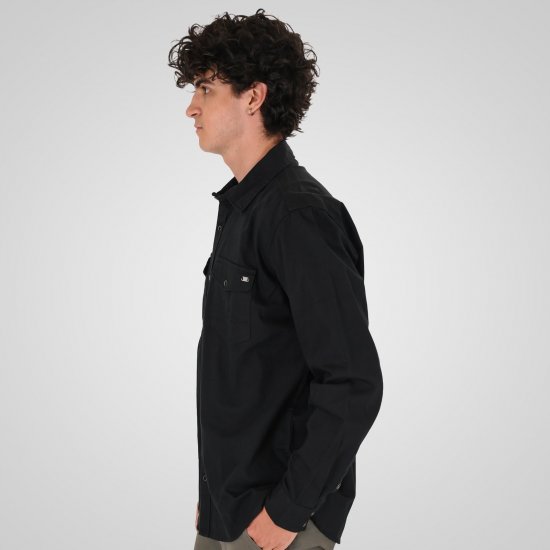 Double Outfitters GS-5126 Koszula na zatrzaski Czarny - Koszule - Koszule 2XL-10XL