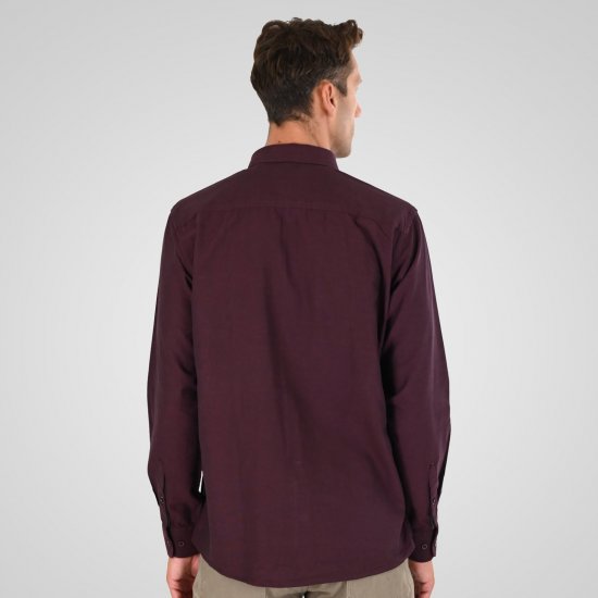 Double Outfitters GS-5225 Koszula oxford Bordowy - Koszule - Koszule 2XL-10XL