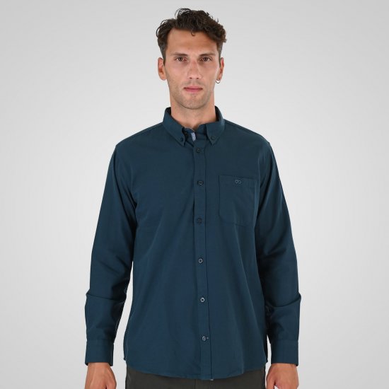 Double Outfitters GS-5225 Koszula oxford Ciemnozielony - Koszule - Koszule 2XL-10XL