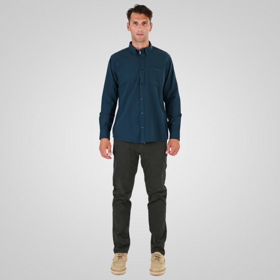 Double Outfitters GS-5225 Koszula oxford Ciemnozielony - Koszule - Koszule 2XL-10XL