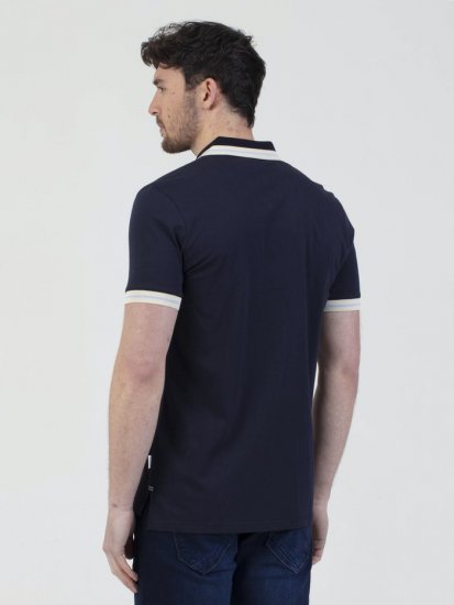 Mish Mash Belgrade Zip Through Polo Navy - Koszulki polo - Koszulki Polo 2XL-8XL