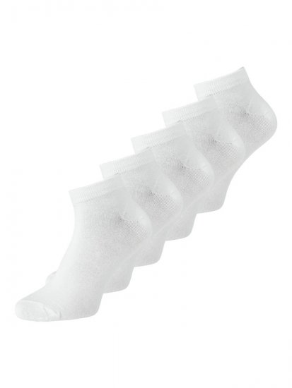 Jack & Jones Basic Skarpety stopki bambusowe Biały 5-pack - Bielizna & stroje kąpielowe - Bielizna & Stroje kąpielowe 2XL-8XL