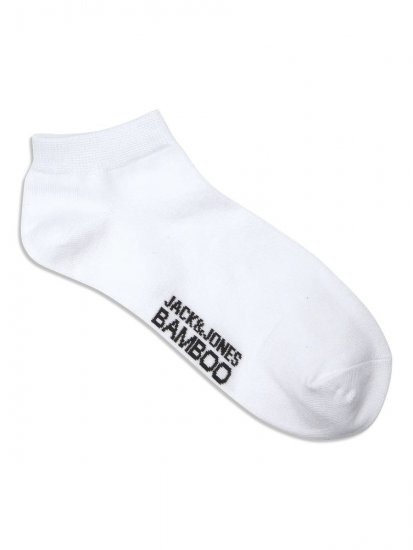 Jack & Jones Basic Skarpety stopki bambusowe Biały 5-pack - Bielizna & stroje kąpielowe - Bielizna & Stroje kąpielowe 2XL-8XL