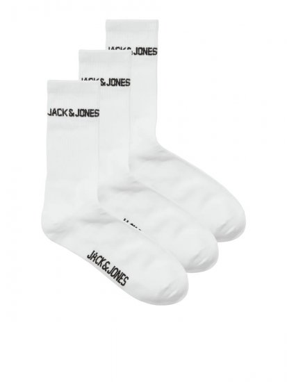Jack & Jones Melvin Skarpety tenisowe Biały 3-pack - Bielizna & stroje kąpielowe - Bielizna & Stroje kąpielowe 2XL-8XL