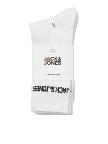 Jack & Jones Melvin Skarpety tenisowe Biały 3-pack - Bielizna & stroje kąpielowe - Bielizna & Stroje kąpielowe 2XL-8XL