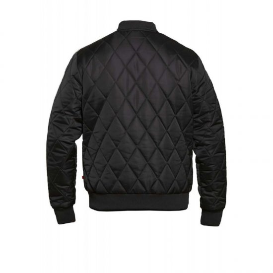 D555 Skipton Quilted Bomber Jacket Black - Kurtki Męskie Duże Rozmiary - Kurtki Duże rozmiary 2XL-8XL