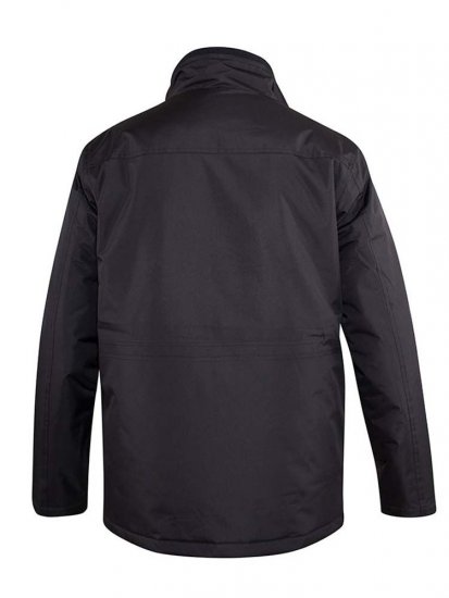 D555 Fargo Five Pocket Jacket With Ribbed Neck and Inner Quilting Black - Kurtki Męskie Duże Rozmiary - Kurtki Duże rozmiary 2XL-8XL