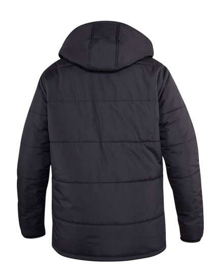 D555 Lonsdale Parka Style Jacket With Embroidery Patch On Sleeve Black - Kurtki Męskie Duże Rozmiary - Kurtki Duże rozmiary 2XL-8XL