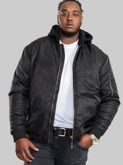 D555 Poppleford Bomber Jacket With Detachable Fleece Hood - Kurtki Męskie Duże Rozmiary - Kurtki Duże rozmiary 2XL-8XL