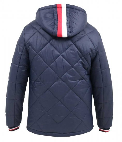D555 Angus Diamond Quilted Puffer Jacket Navy - Kurtki Męskie Duże Rozmiary - Kurtki Duże rozmiary 2XL-8XL