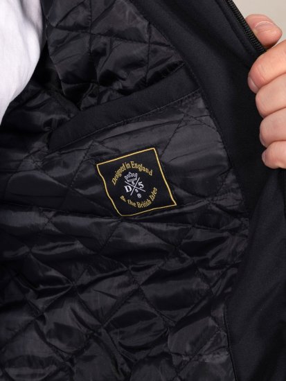 D555 Jamie Soft Shell Detachable Hood Padded Jacket Czarny - Kurtki Męskie Duże Rozmiary - Kurtki Duże rozmiary 2XL-8XL