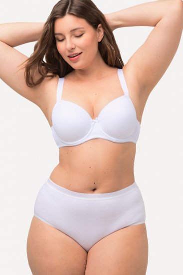 Ulla Popken 309783 Majtki 3 szt. Biały - Majtki - 