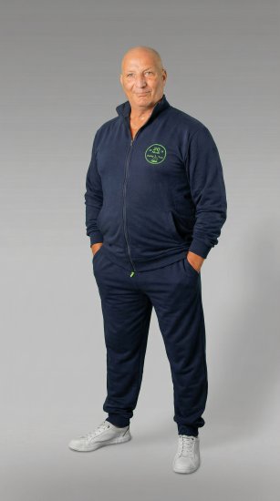20 Nodi Ostro Stretch Fleece Cotton Tracksuit Navy - Dresy - Dresy męskie duże rozmiary