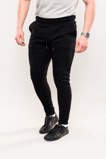 D555 Brandon Sweatpants with Tapered leg Black - Dresy & spodenki dresowe - Dresy & Spodnie Dresowe 2XL-12XL