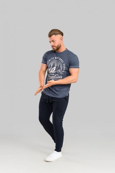 D555 Brandon Sweatpants with Tapered leg Navy - Dresy & spodenki dresowe - Dresy & Spodnie Dresowe 2XL-12XL