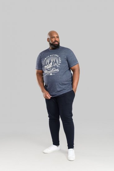 D555 Brandon Sweatpants with Tapered leg Navy - Dresy & spodenki dresowe - Dresy & Spodnie Dresowe 2XL-12XL